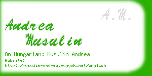 andrea musulin business card